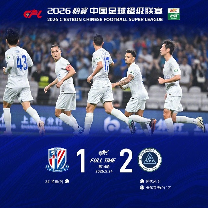 阿代米閃擊 卡爾采夫點(diǎn)射 深圳客場(chǎng)2-1終結(jié)申花不敗